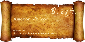 Buschor Áron névjegykártya